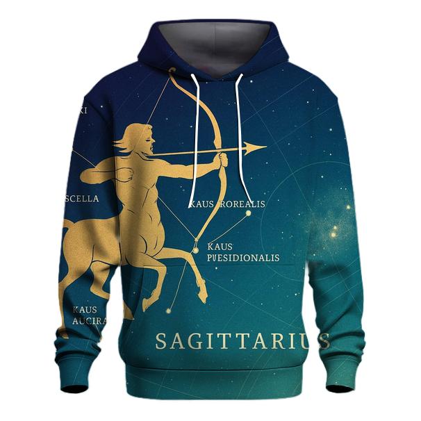 Sagittarius Archer Star Map zip-up hoodies