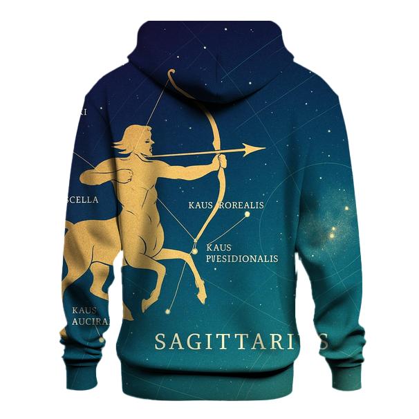 Sagittarius Archer Star Map zip-up hoodies
