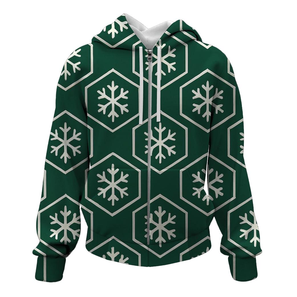 Snowflake Hex Grid custom hoodies