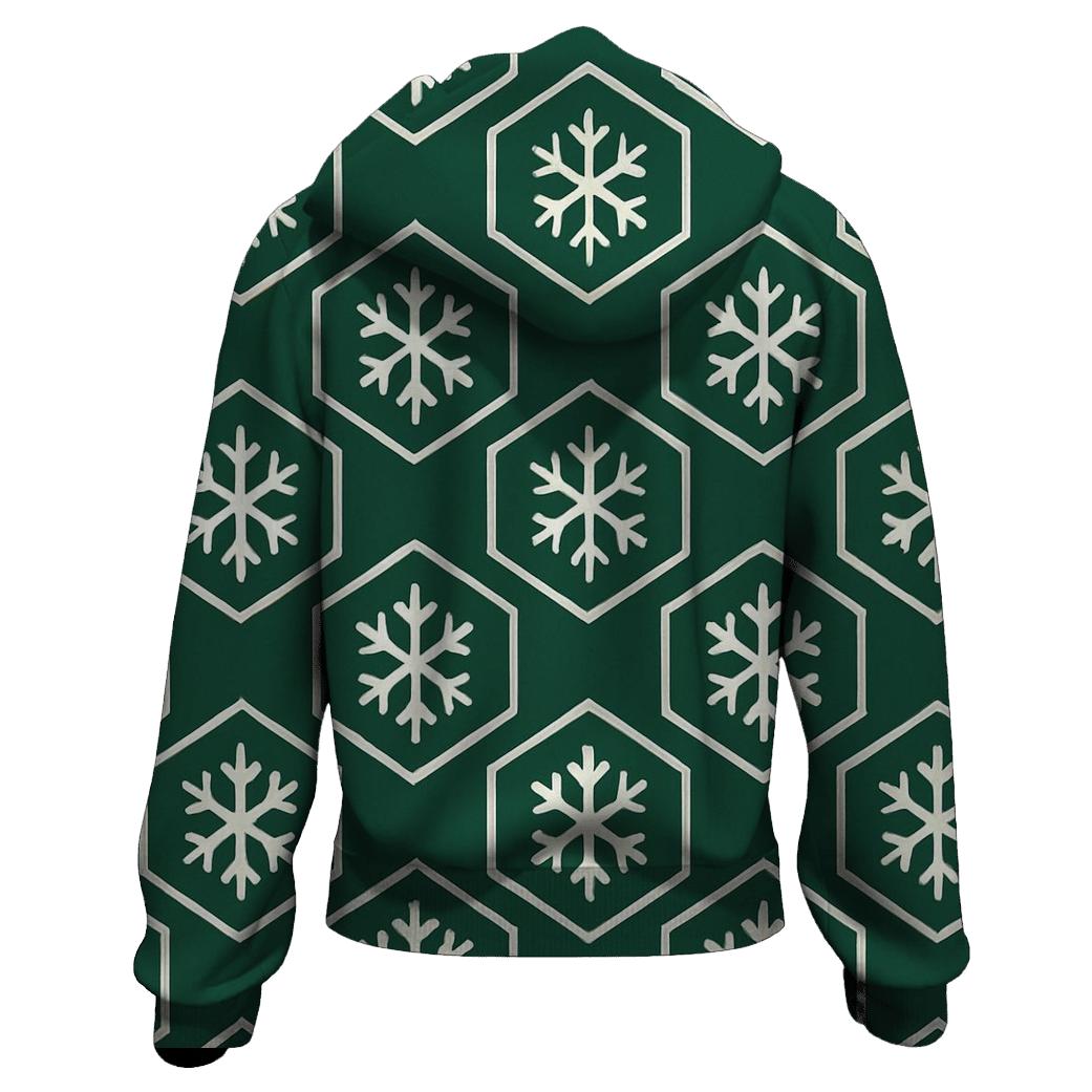 Snowflake Hex Grid custom hoodies