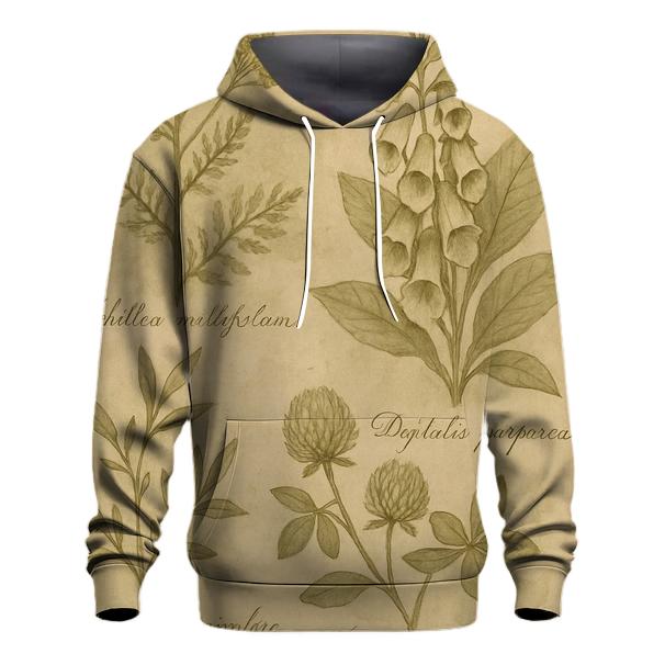 Sepia Botanical Illustration custom hoodies