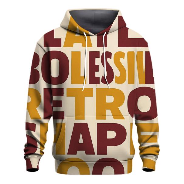Funky Typography Blocks heavyweight hoodies
