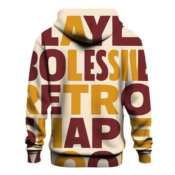 Funky Typography Blocks heavyweight hoodies