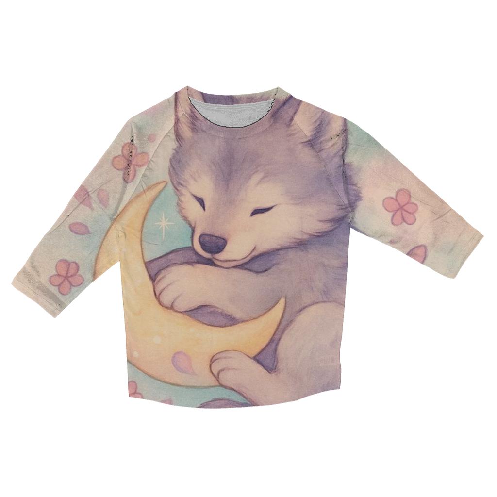 Pastel Lunar Pup cotton quarter sleeve shirts