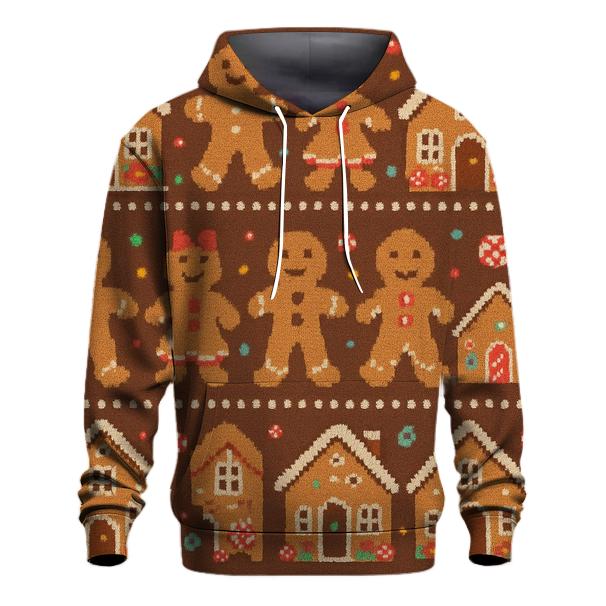 Gingerbread Village Parade Design embroidered hoodies