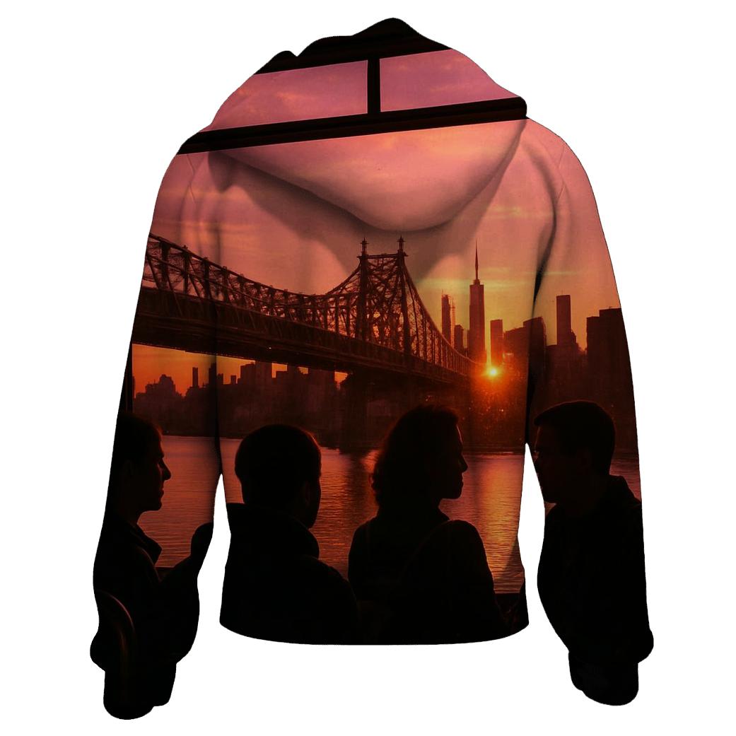 Sunset From Roosevelt Island Tram zip-up hoodies