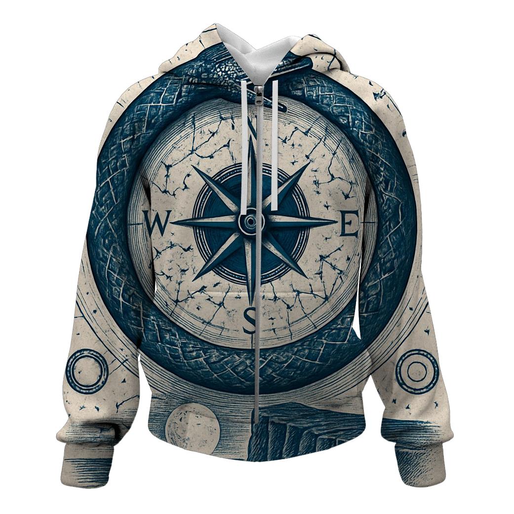 Celestial Serpent Compass lightweight hoodies