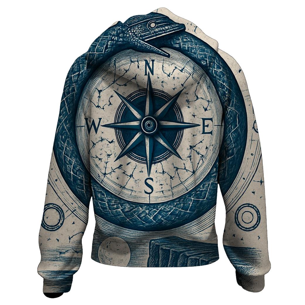 Celestial Serpent Compass lightweight hoodies