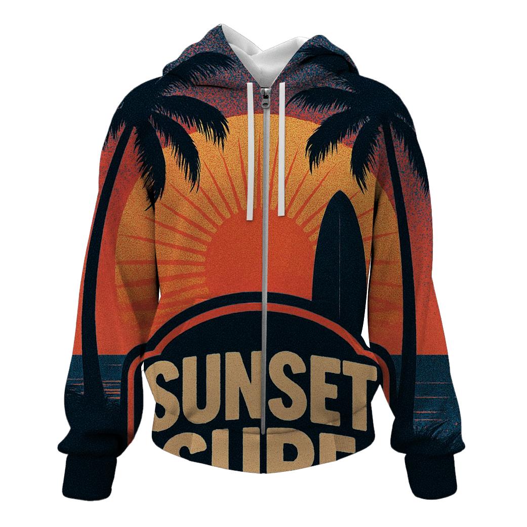 Retro Wave Surf Club designer hoodies