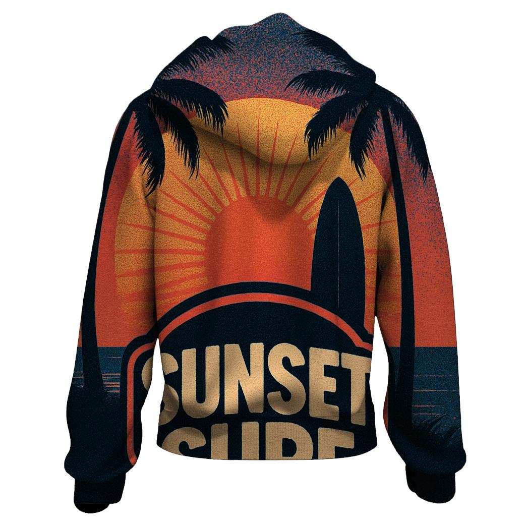 Retro Wave Surf Club designer hoodies