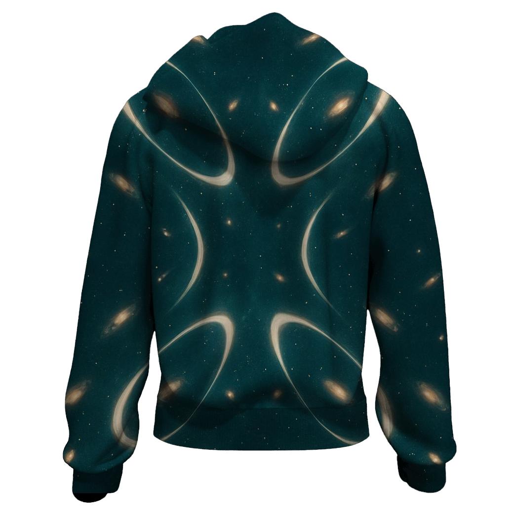 Gravitational-Lens Arc Field embroidered hoodies