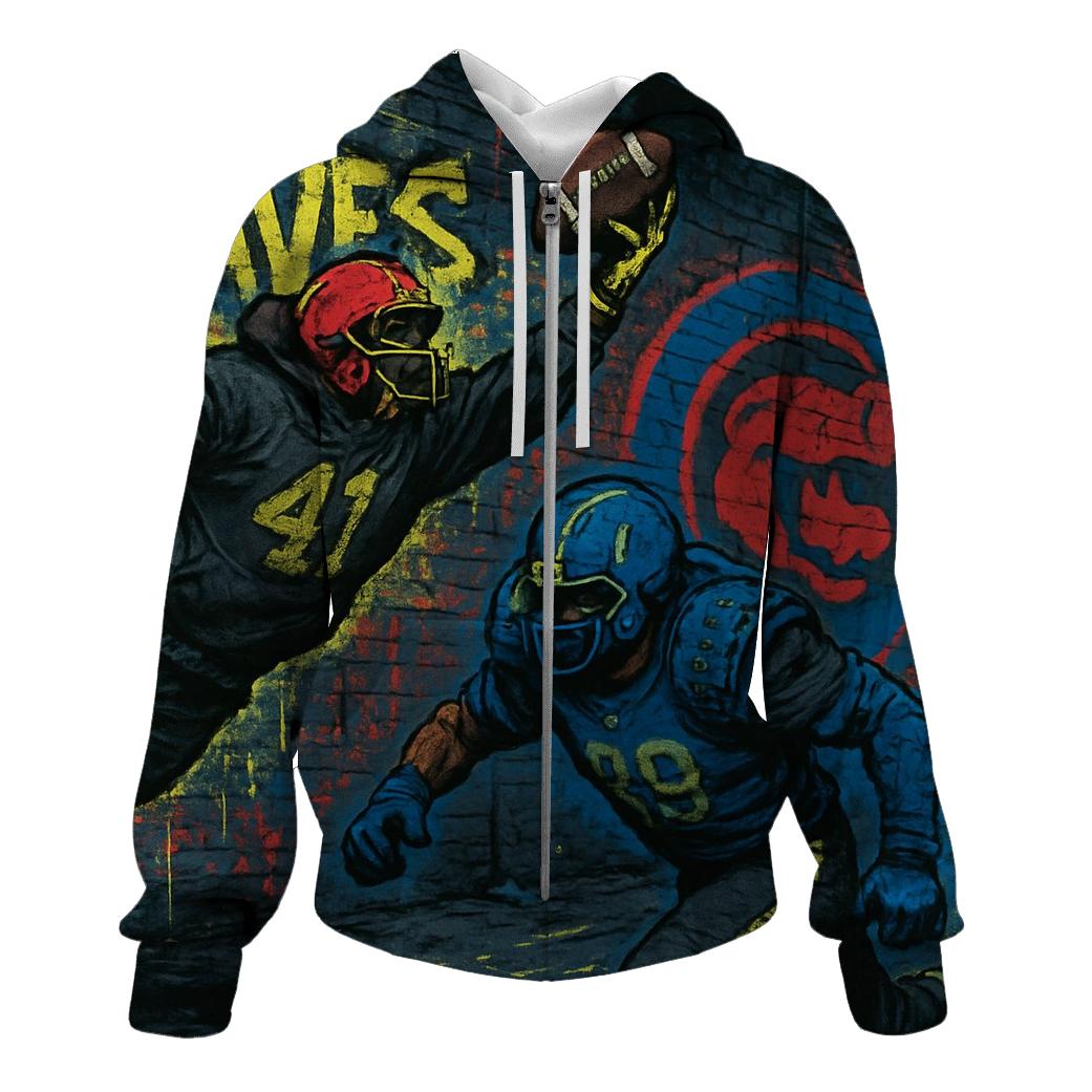 Graffiti Alley Gridiron pullover hoodies