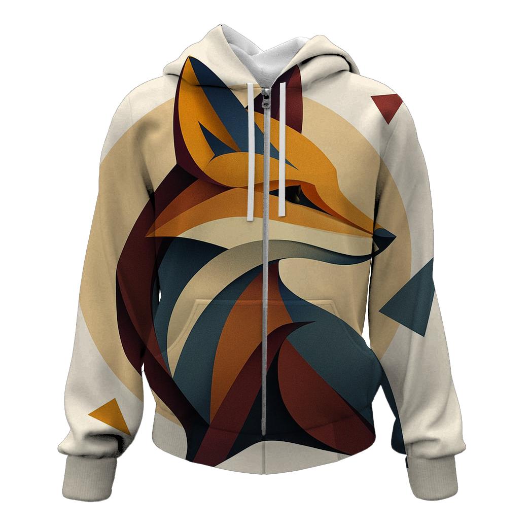 Abstract Geometry Fox premium hoodies