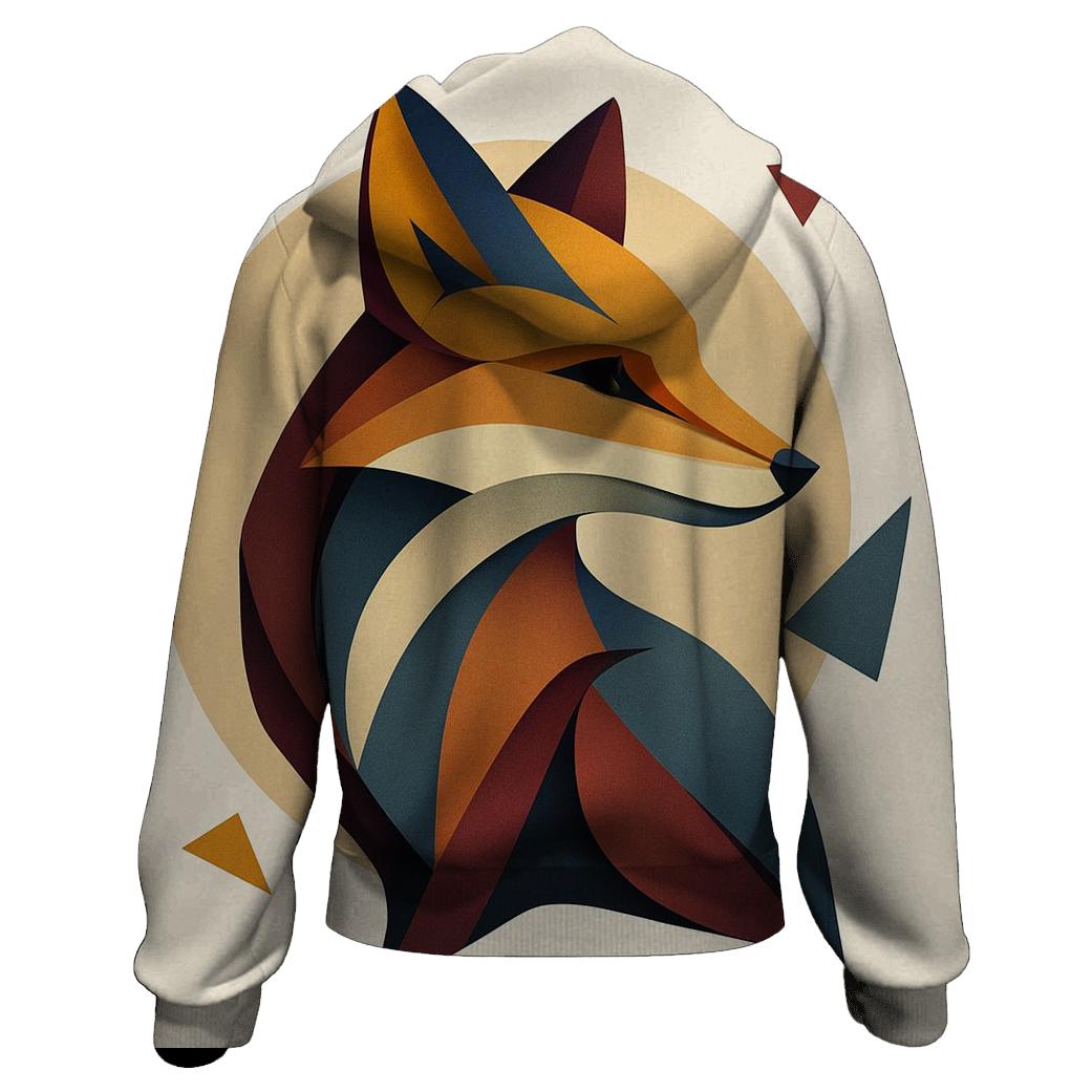 Abstract Geometry Fox premium hoodies