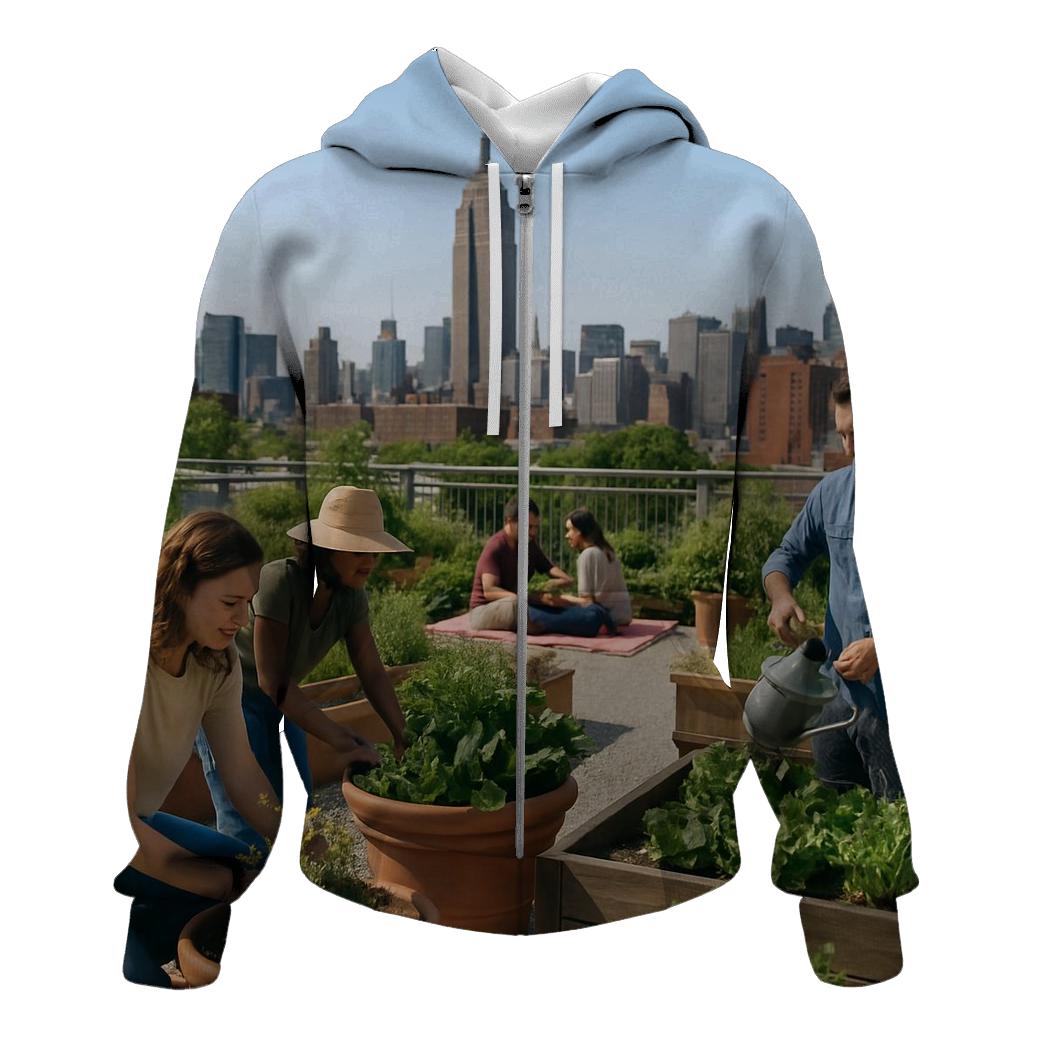 Rooftop Garden Overlook hoodie styles