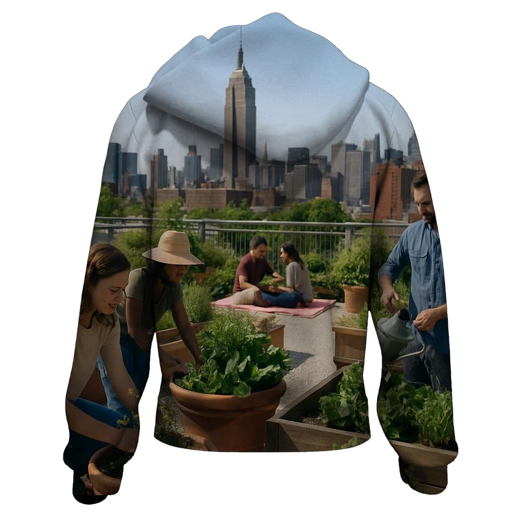 Rooftop Garden Overlook hoodie styles