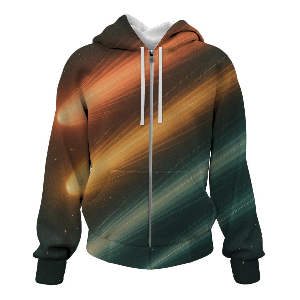Comet Fan Overprint lightweight hoodies
