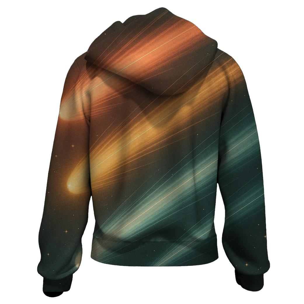Comet Fan Overprint lightweight hoodies