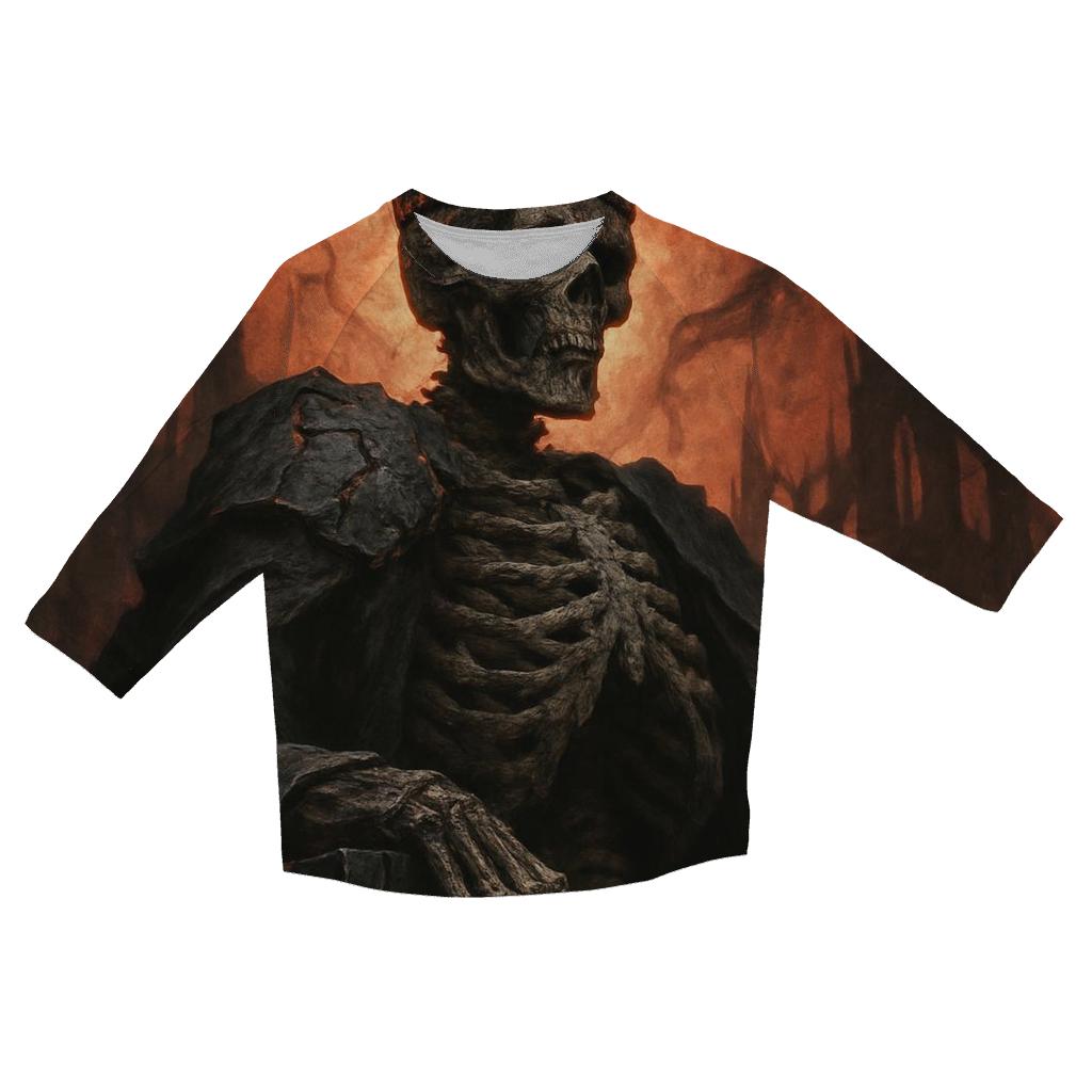 Ashen Throne Of The Skeleton King trendy 3/4 sleeve tops