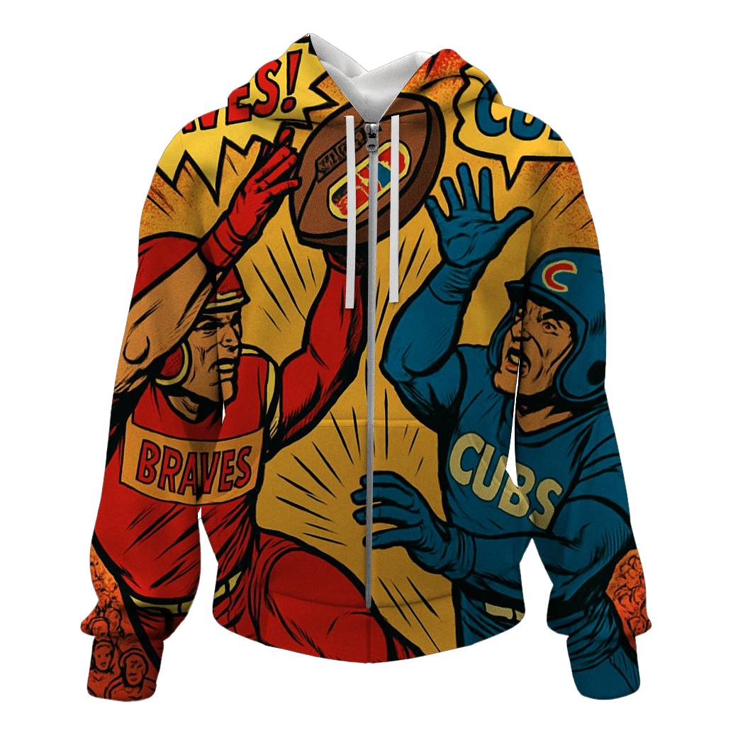 Retro Comic Bowl printed hoodies