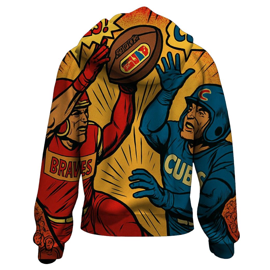 Retro Comic Bowl printed hoodies