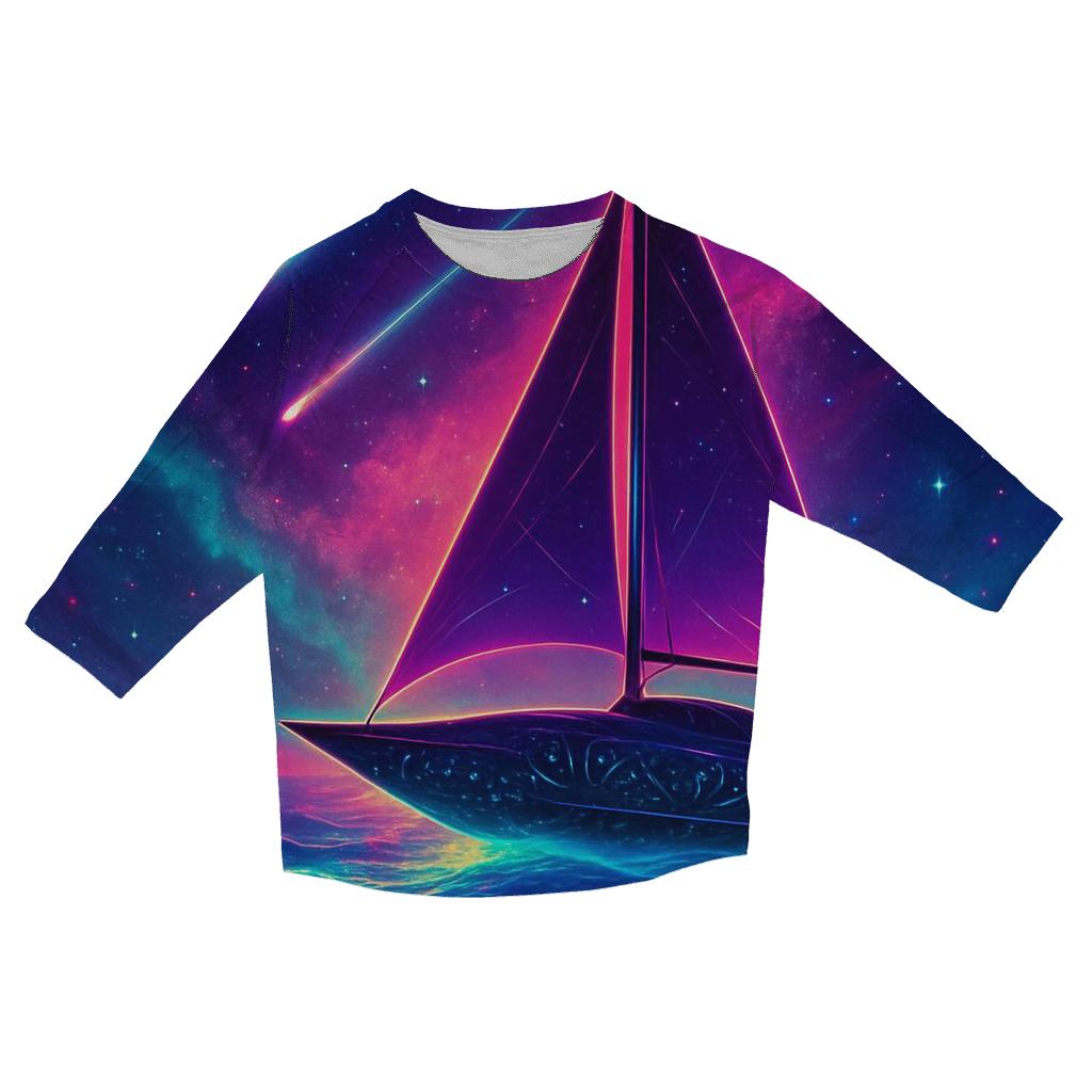 Neon Aurora Voyager custom 3/4 sleeve shirts