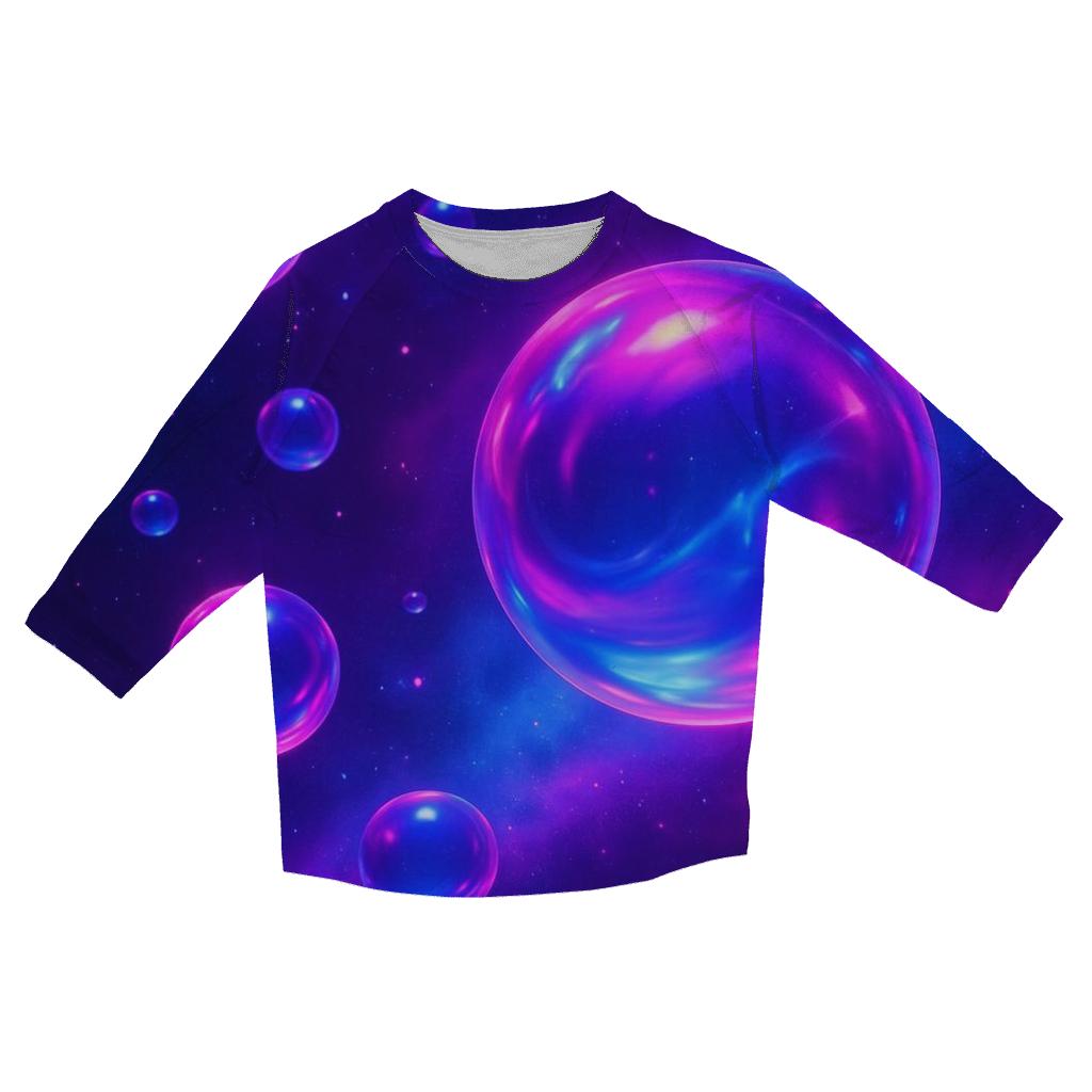 Neon Orb Drift casual three quarter sleeve shirts