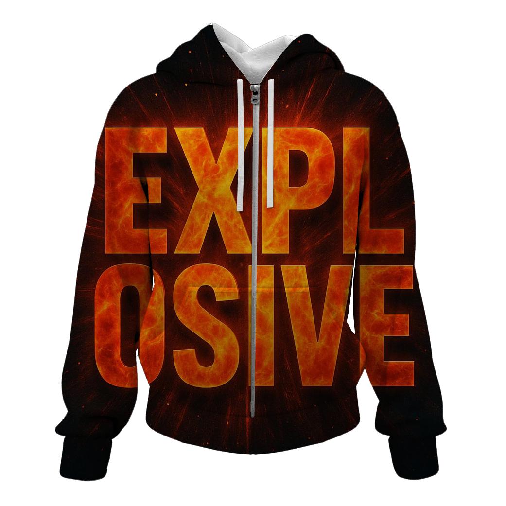 Solar Flare Typography designer hoodies