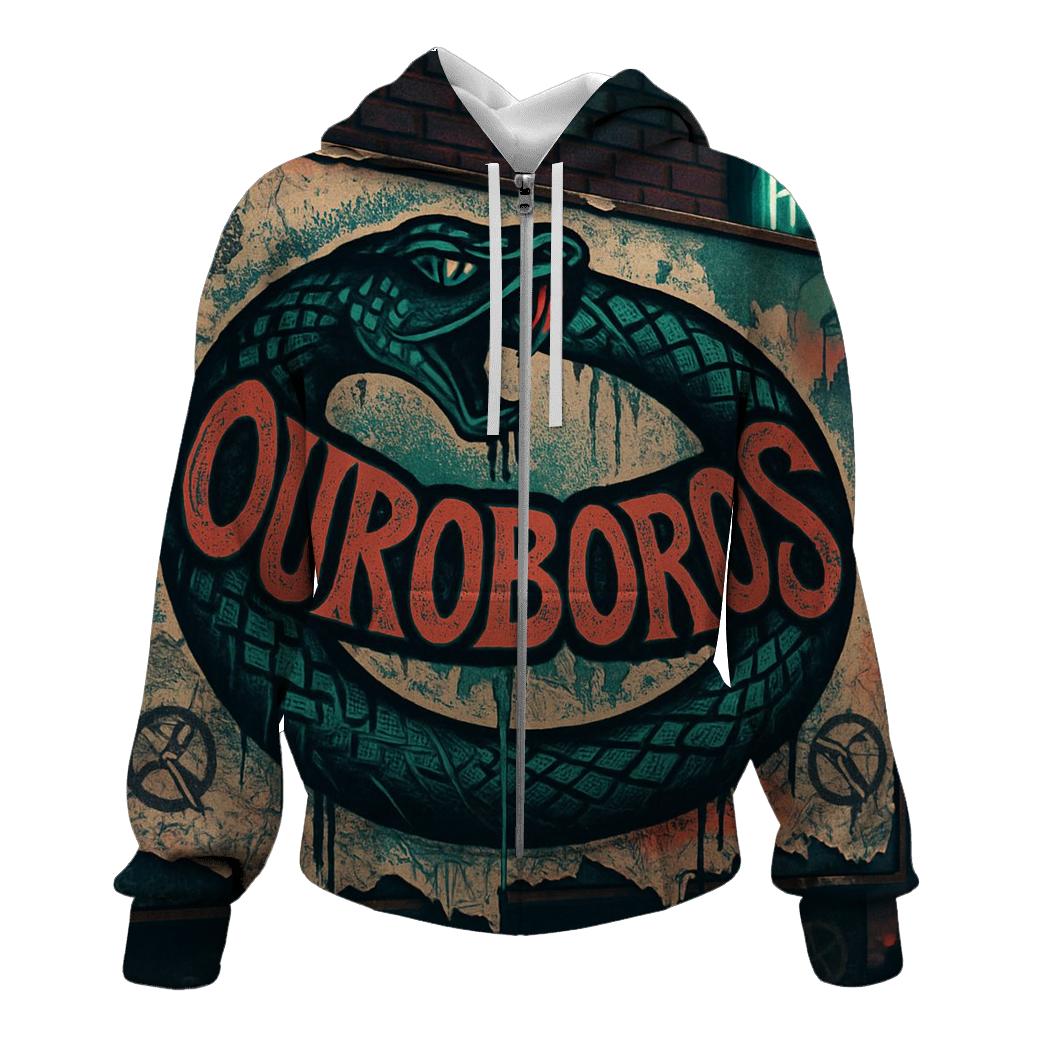 Urban Graffiti Ouroboros Banner graphic hoodies