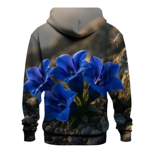Sunlit Alpine Gentian Cluster lightweight hoodies