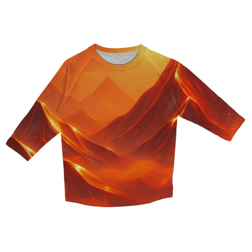Sunset Prism Rise printed three quarter sleeve shirts