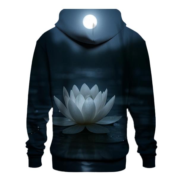 Nocturnal Moonlit Water Lily hoodie trends