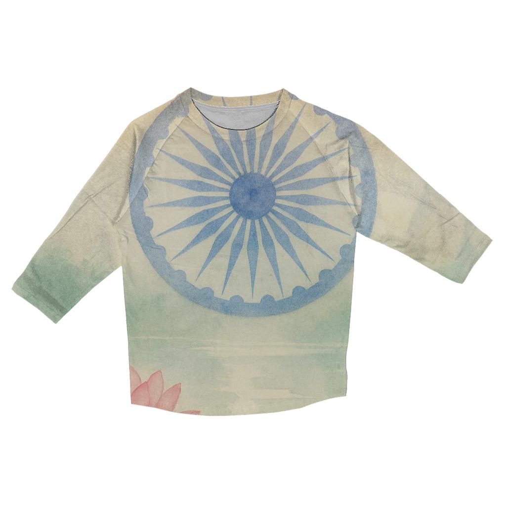 Monsoon Temple Watercolor cotton quarter sleeve shirts