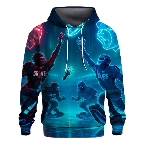 Neon Tundra Faceoff graphic hoodies