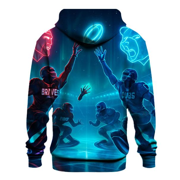 Neon Tundra Faceoff graphic hoodies