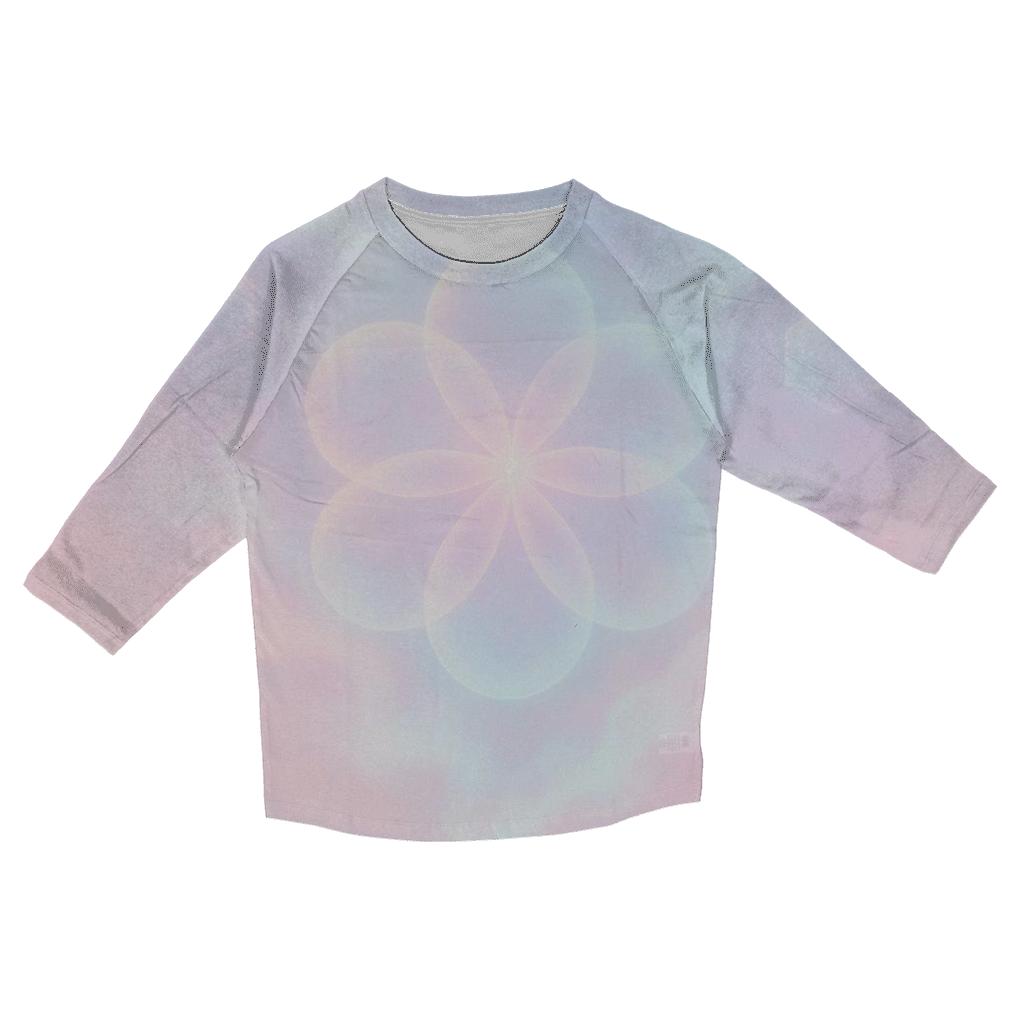 Pastel Mist Garden casual three quarter sleeve shirts