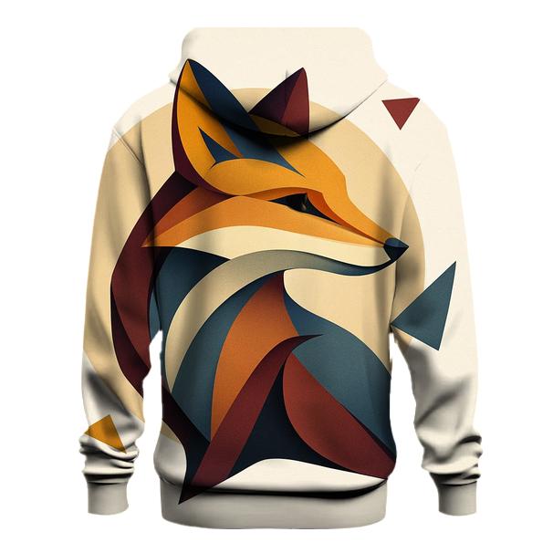 Abstract Geometry Fox designer hoodies