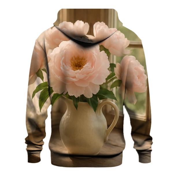 Heirloom Peony Vase Study premium hoodies