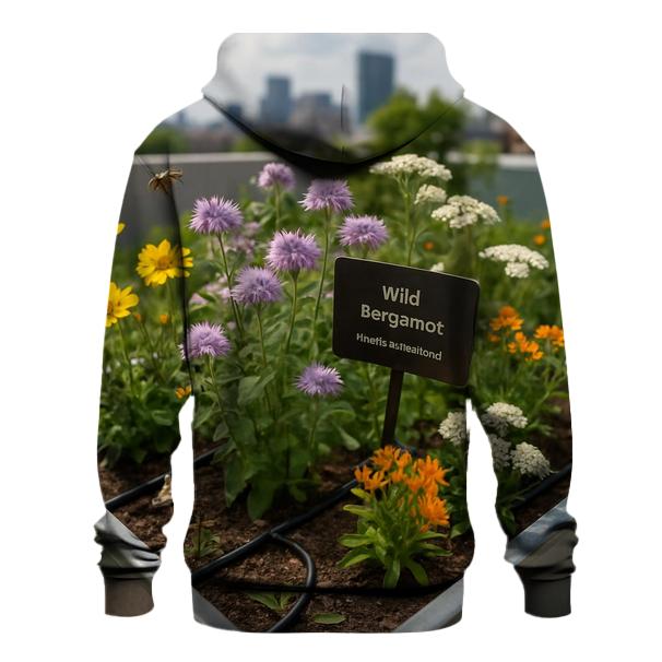 Urban Rooftop Pollinator Patch custom hoodies