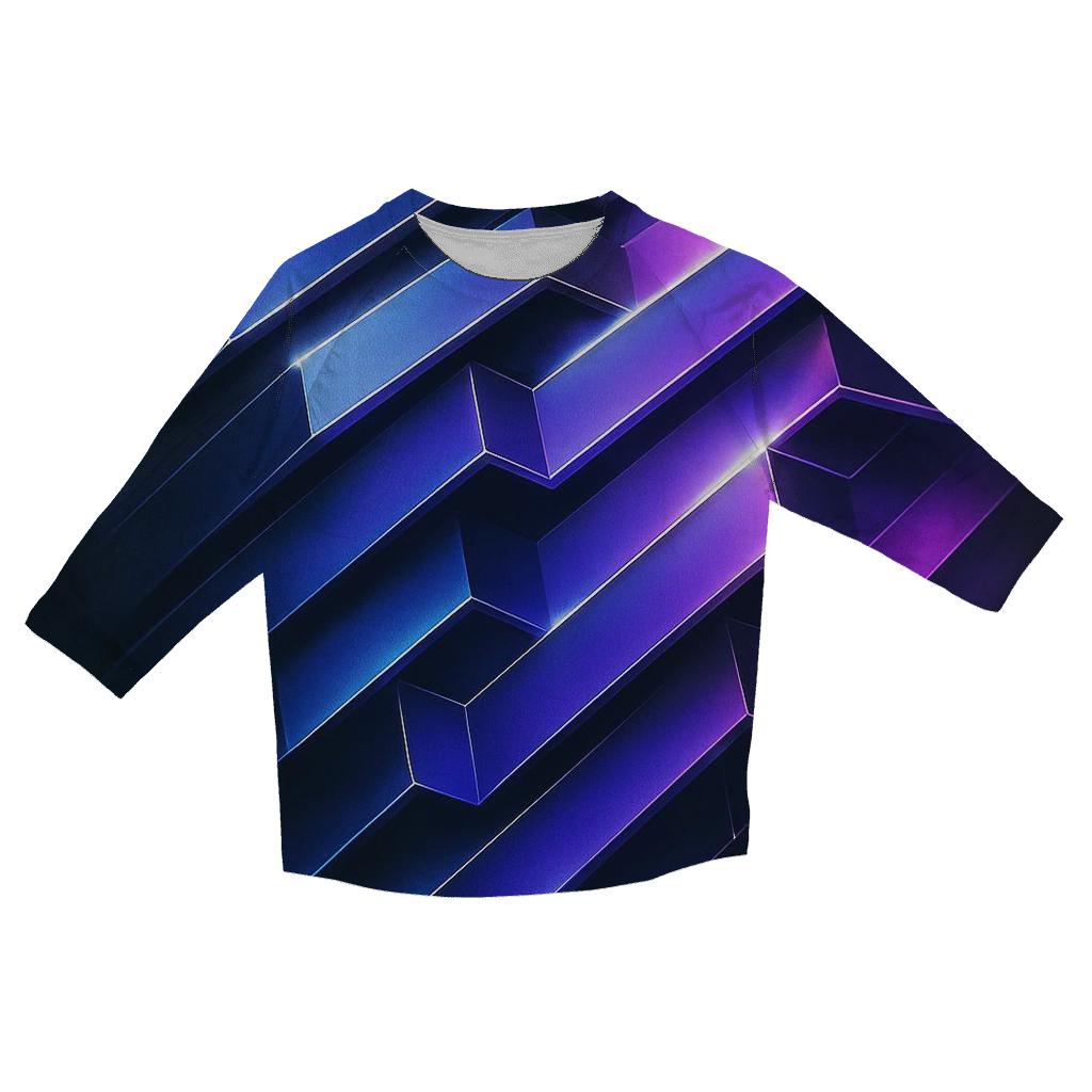 Chromatic Wave Matrix stylish quarter sleeve tops