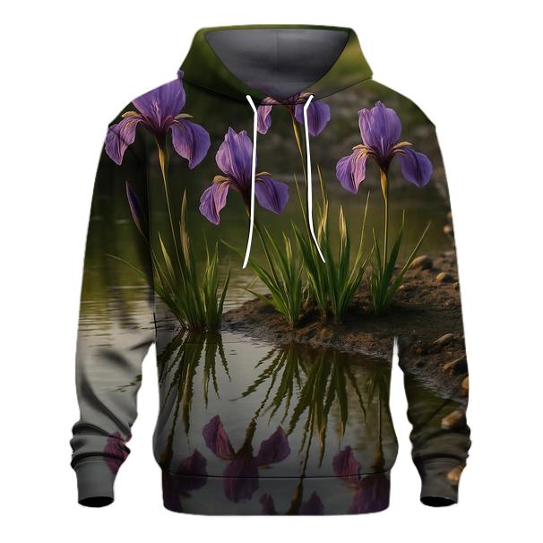 Riverbank Iris Reflection designer hoodies