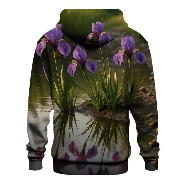Riverbank Iris Reflection designer hoodies