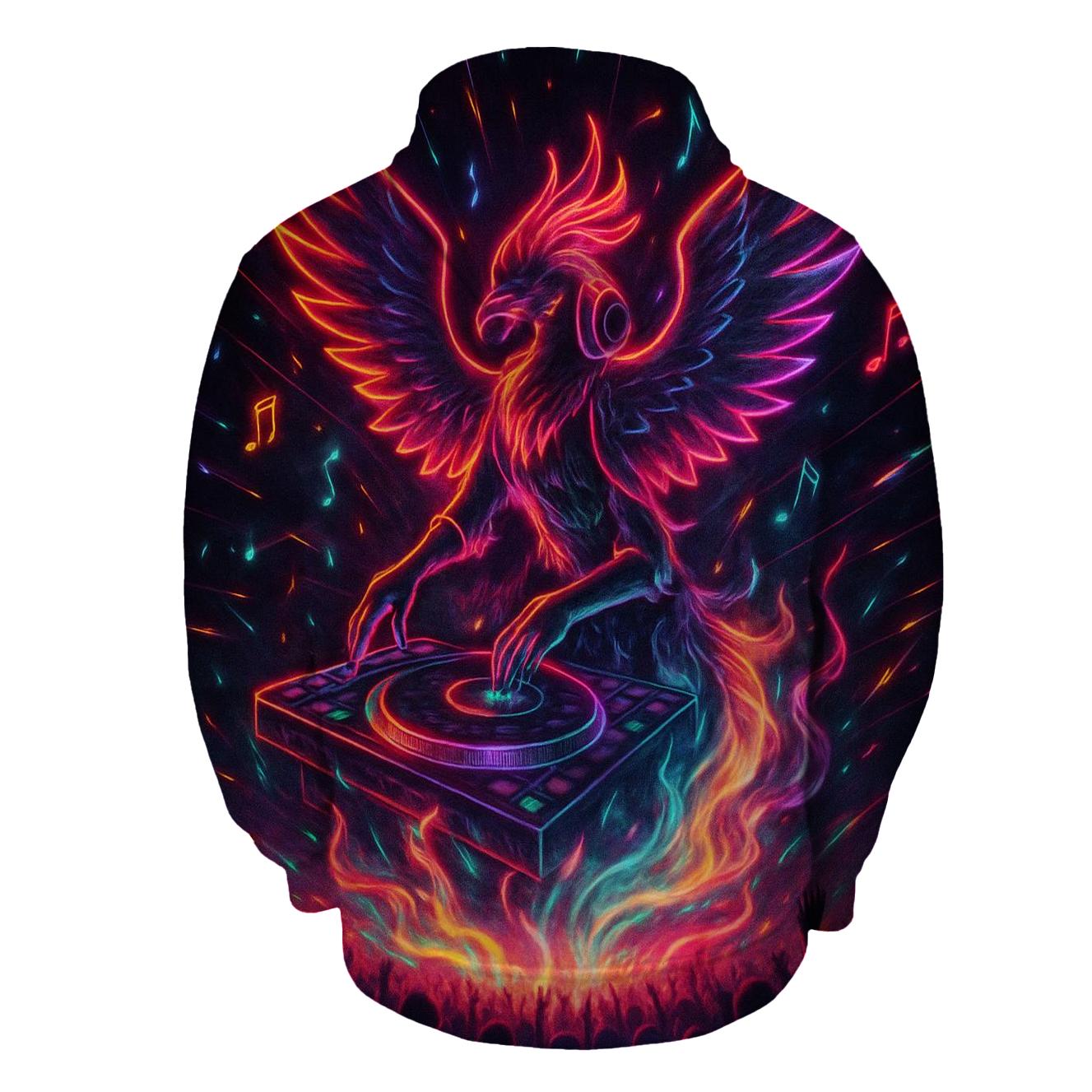 Hologram DJ Phoenix hoodie designs