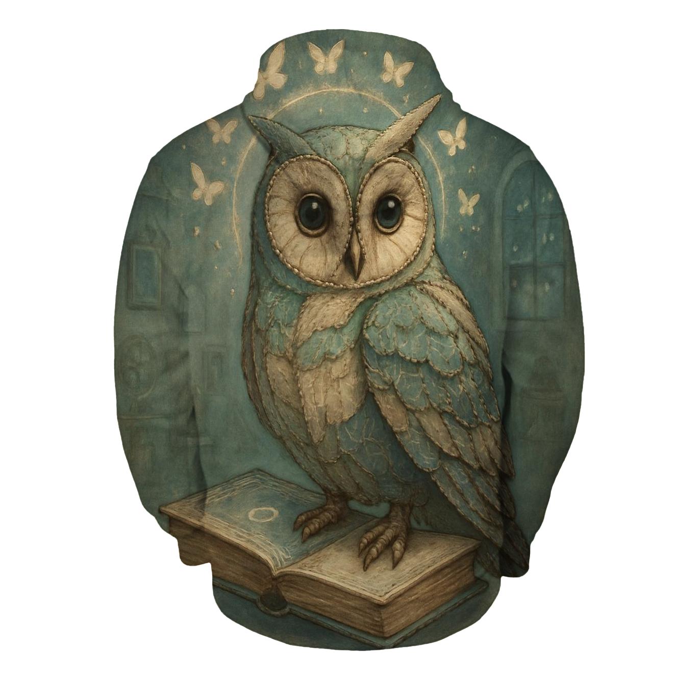 Patchwork Dreamer Owl zip-up hoodies