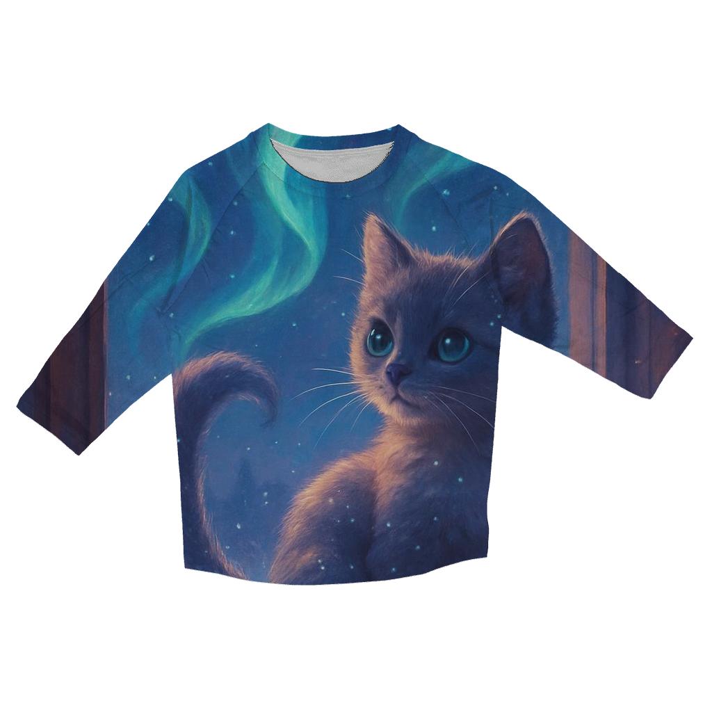 Aurora Window Watcher printed three quarter sleeve shirts