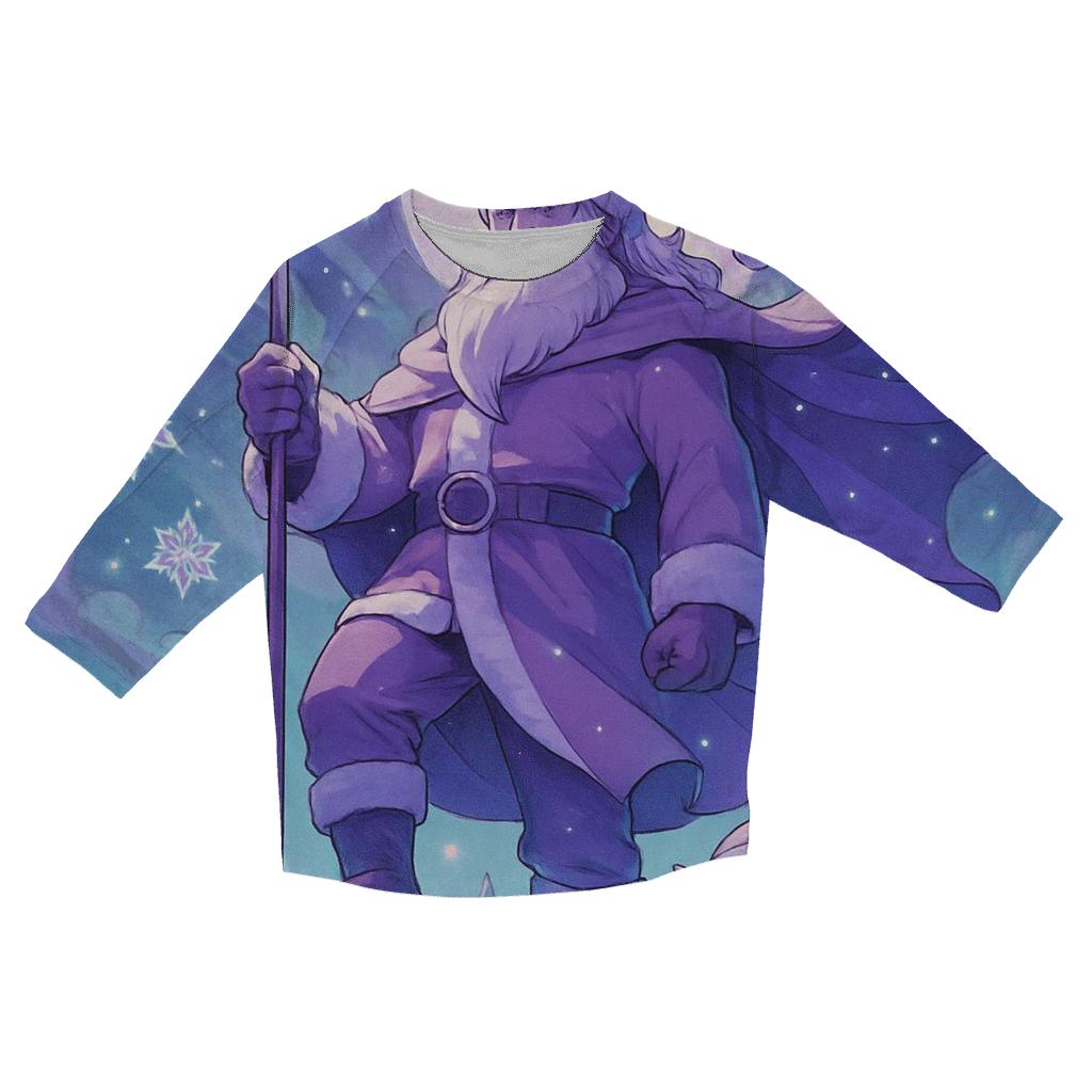 Frosted Anime Guardian Santa stylish quarter sleeve tops