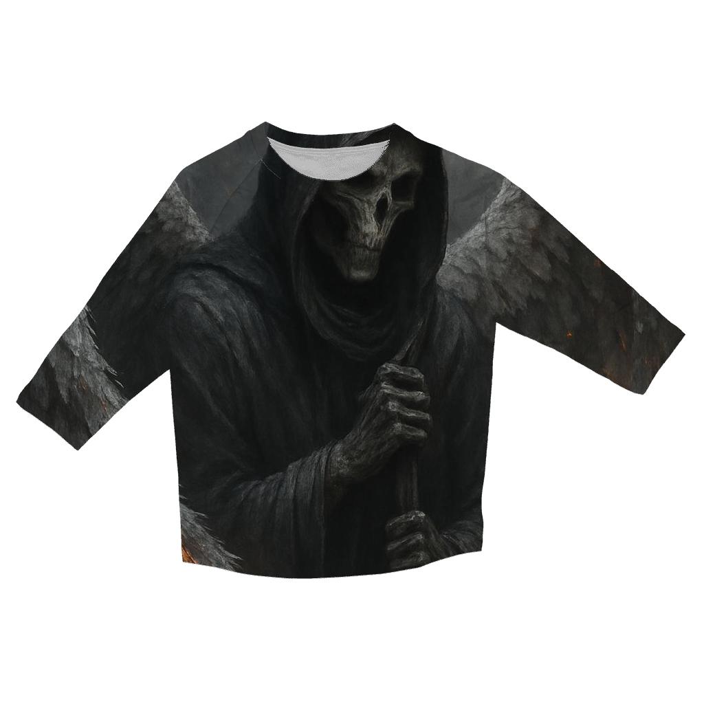 Fallen Angel In Ashen Wings custom 3/4 sleeve shirts