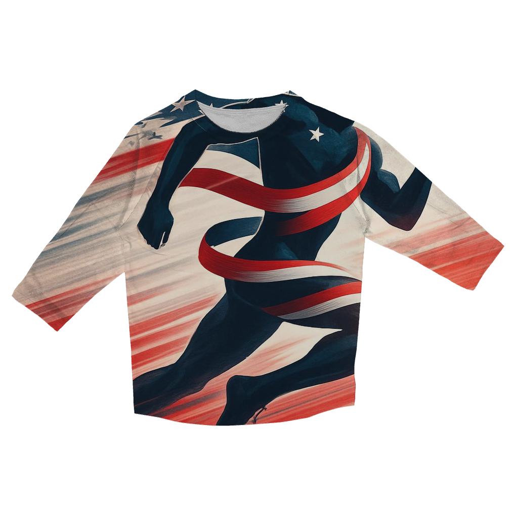 Stripes Of Motion Runner stylish quarter sleeve tops