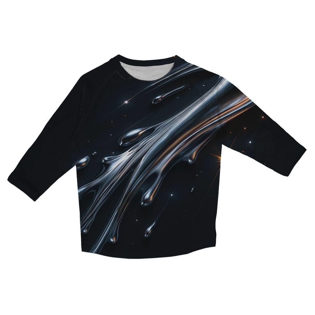 Metallic Comet Ribbon personalized 3/4 sleeve tees