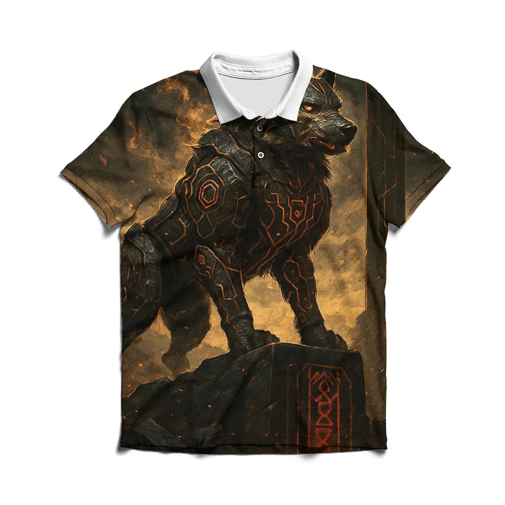 Runic Ironwolf Vanguard stylish collar polo tees